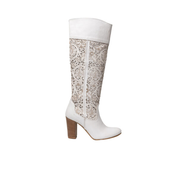 Stivali da donna in pelle di vitello lavorazione artigianale