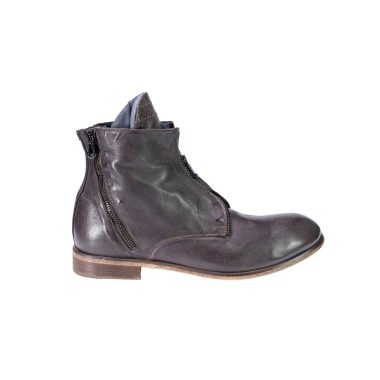 Botines de hombre hechos a mano en piel con 3 cremalleras artesanales