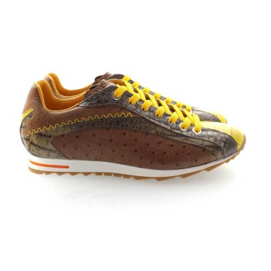 Sneakers da uomo in vera pelle  lavorazione artigianale Italiana